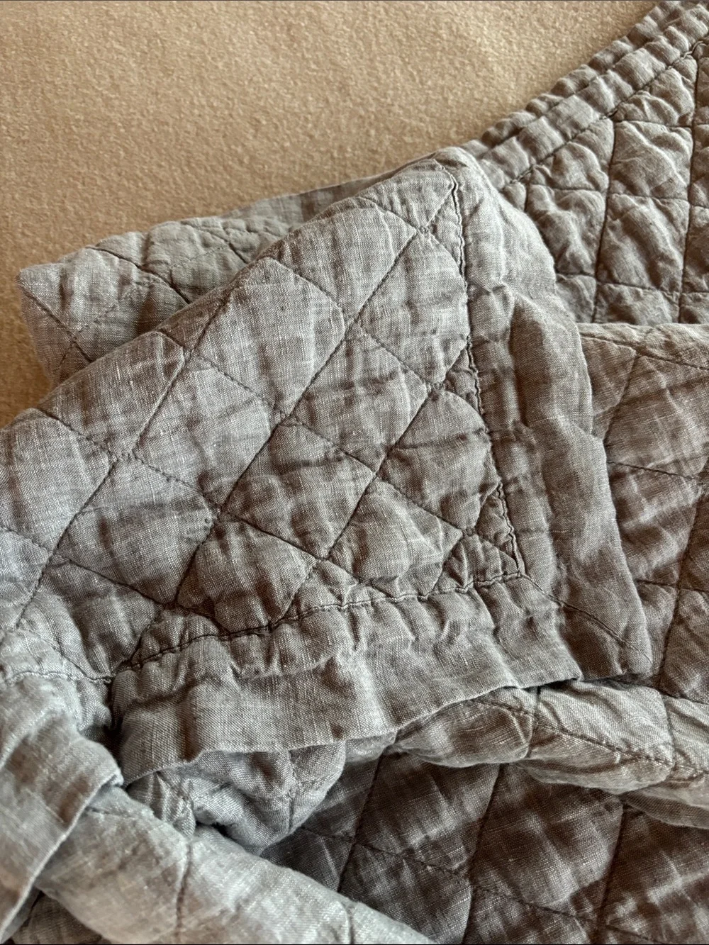 Pottery Barn Linen Quilt and Sham